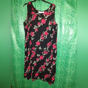 Vintage Studio C size 26 Sleeveless Floral Print Dress ONLY Pullover Midi Party